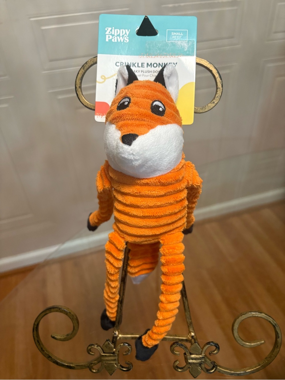 Brand New ZippyPaws Squeaky Plush Dog Toy  Crinkle Fox 12”